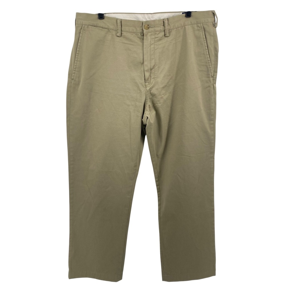 Polo Ralph Lauren Chino Pants Mens 36x28 Tan Classic Fit Cotton Twill Khakis